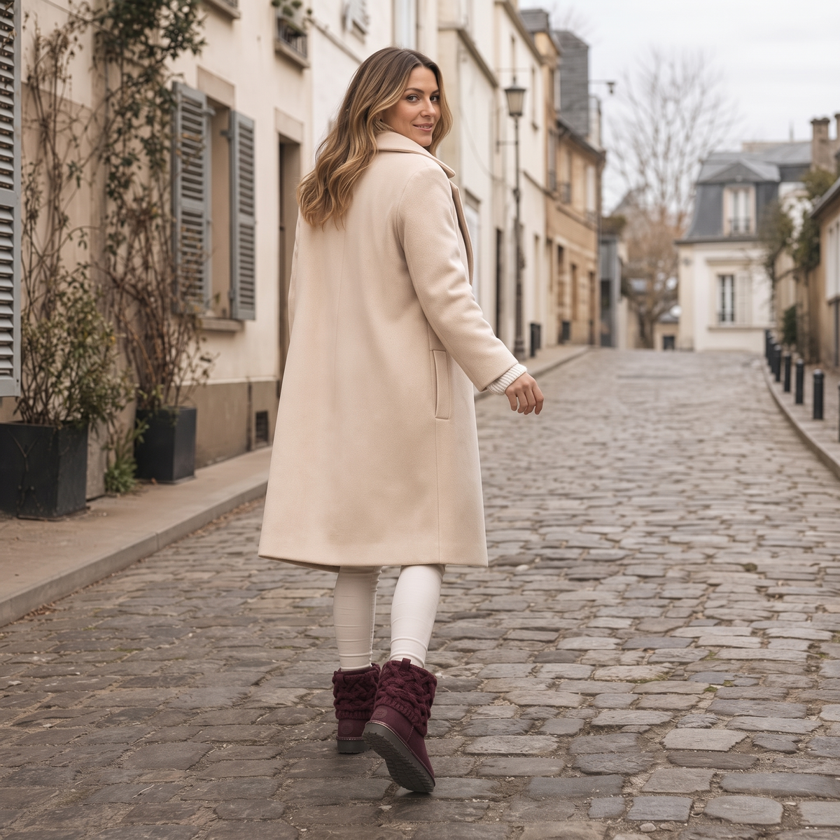 Women's Cable-Knit Boots | Warm & Stretch-Fit Shaft