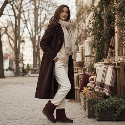 Women's Cable-Knit Boots | Warm & Stretch-Fit Shaft
