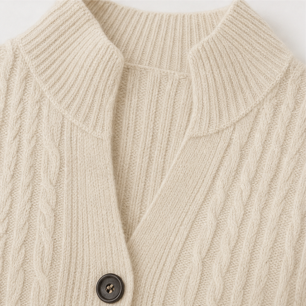 Women's Cable-Knit Duster Cardigan Open-Front Long Length