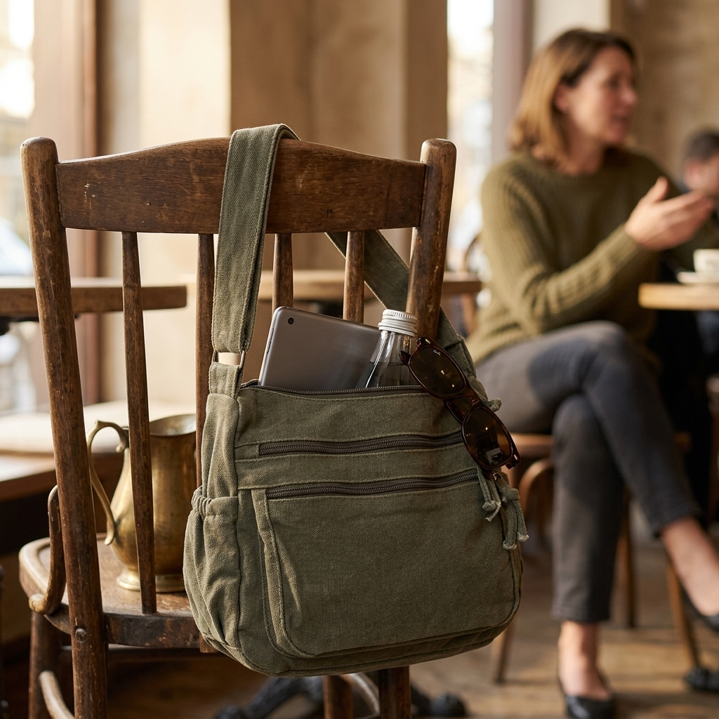 Women's Canvas Hobo Bag | 6 Pockets & Lightweight