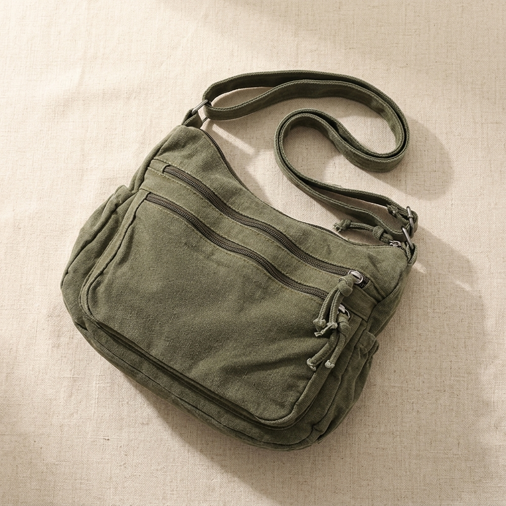 Women's Canvas Hobo Bag | 6 Pockets & Lightweight