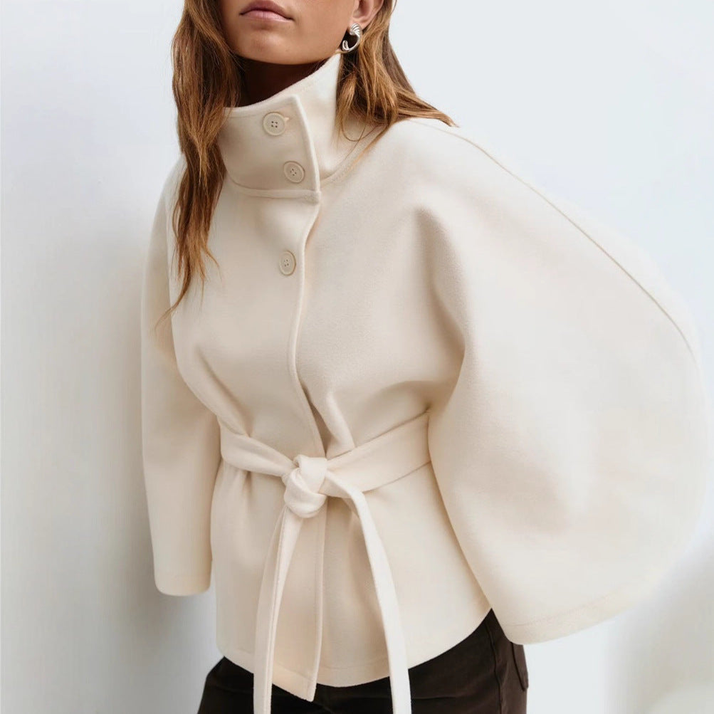 Women's Cape Coat | Belted & Elegant