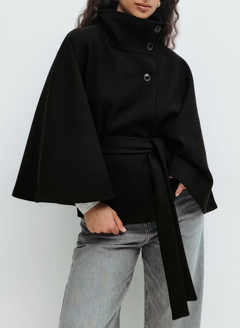 Women's Cape Coat | Belted & Elegant