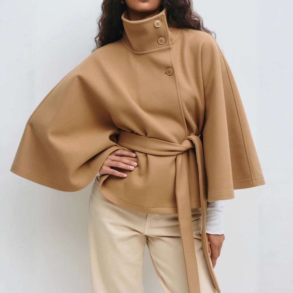 Women's Cape Coat | Belted & Elegant