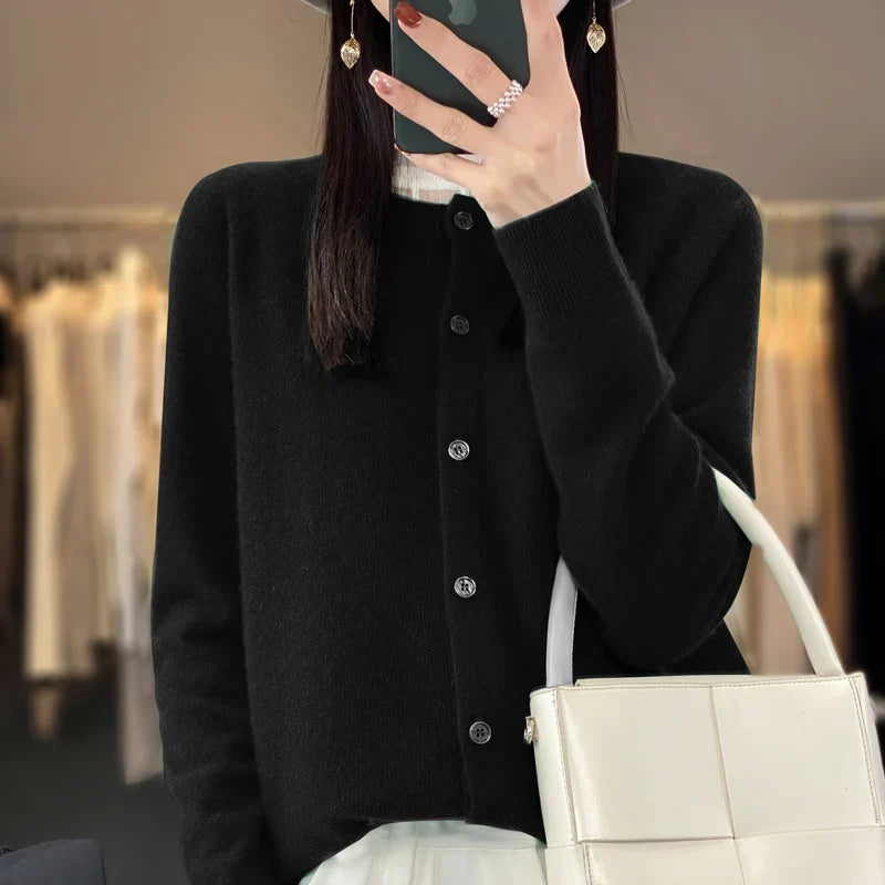 Women's Cardigan | Button Front Knit Fit