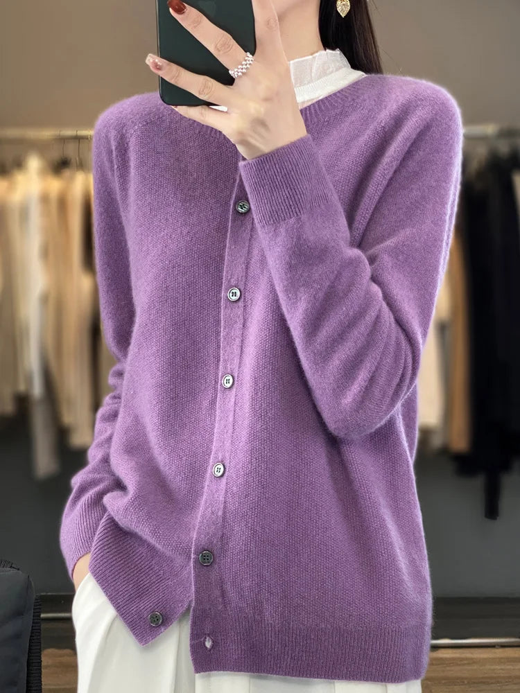 Women's Cardigan | Button Front Knit Fit