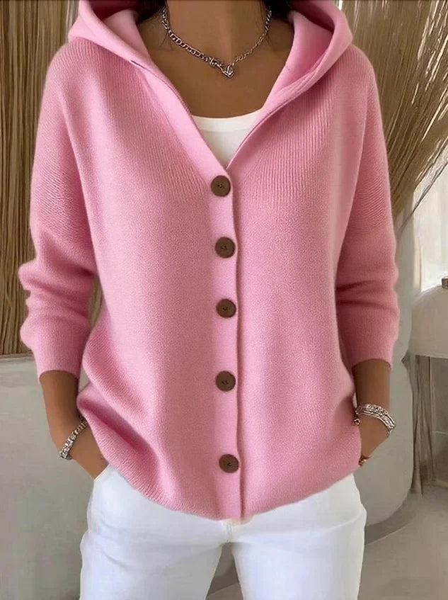 Women's Cardigan Relaxed Fit Long Sleeve Smooth Finish with Open Front