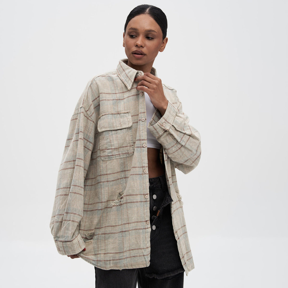 Women's Casual Jacket | Relaxed Fit & Chest Pockets