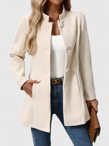 Women's Collarless Jacket | Elegant & Flattering Fit