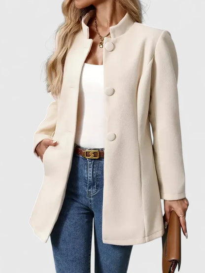 Women's Collarless Jacket | Elegant & Flattering Fit