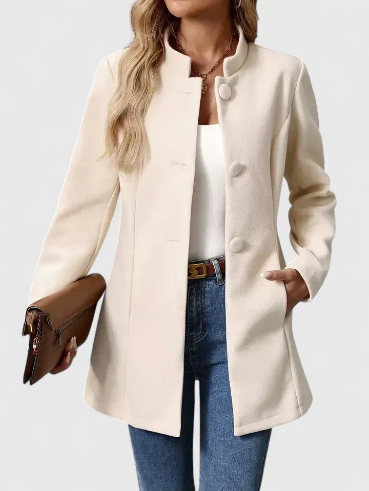 Women's Collarless Jacket | Elegant & Flattering Fit