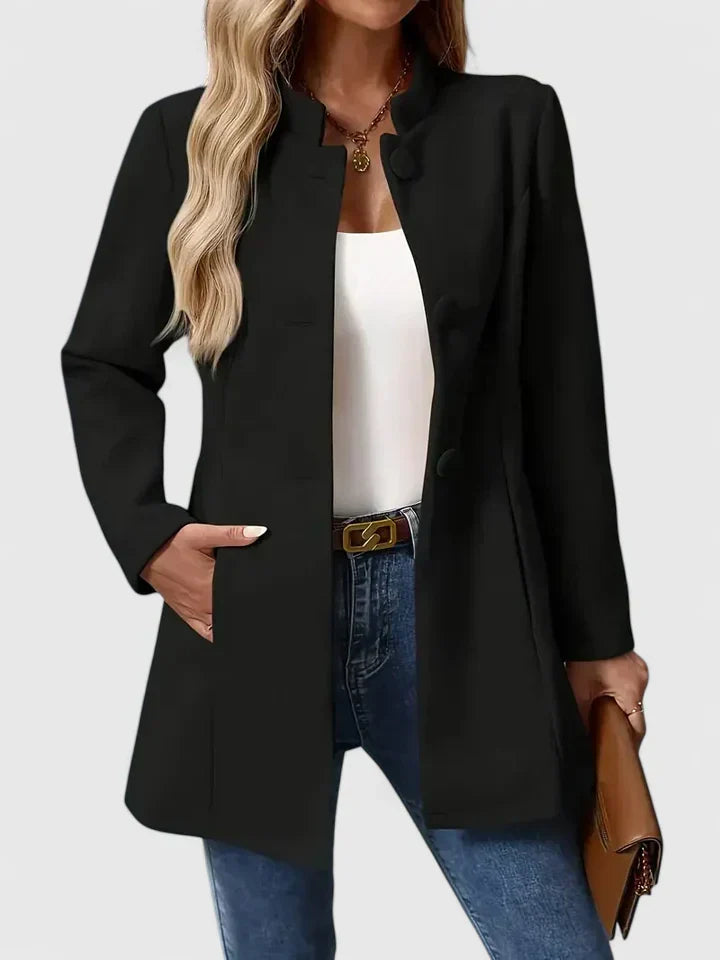 Women's Collarless Jacket | Elegant & Flattering Fit