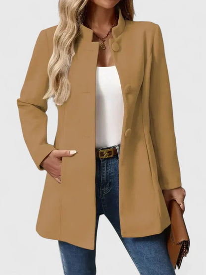 Women's Collarless Jacket | Elegant & Flattering Fit