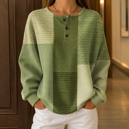 Women's Color Block Sweater | Relaxed Fit & Cosy Comfort