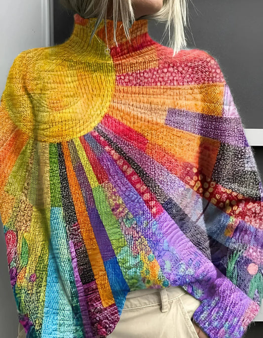 Women's Colourful Turtleneck Sweater | Soft & Comfortable Fit