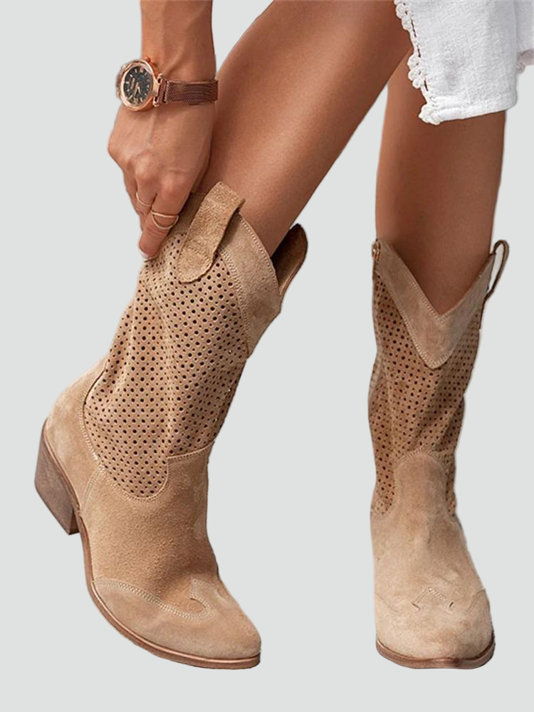 Women's Cowboy Boots | Perforated & Comfortable Heel