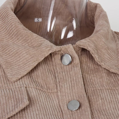 Women's Cropped Jacket | Puff Sleeves & Pockets