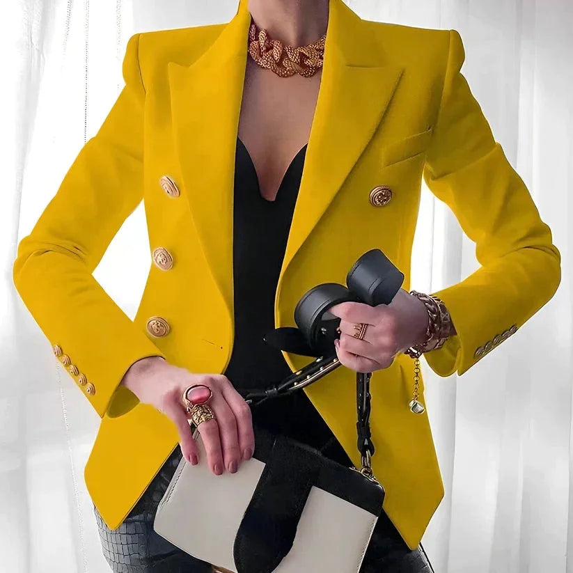 Women's Double Breasted Blazer | Button Tailored Fit