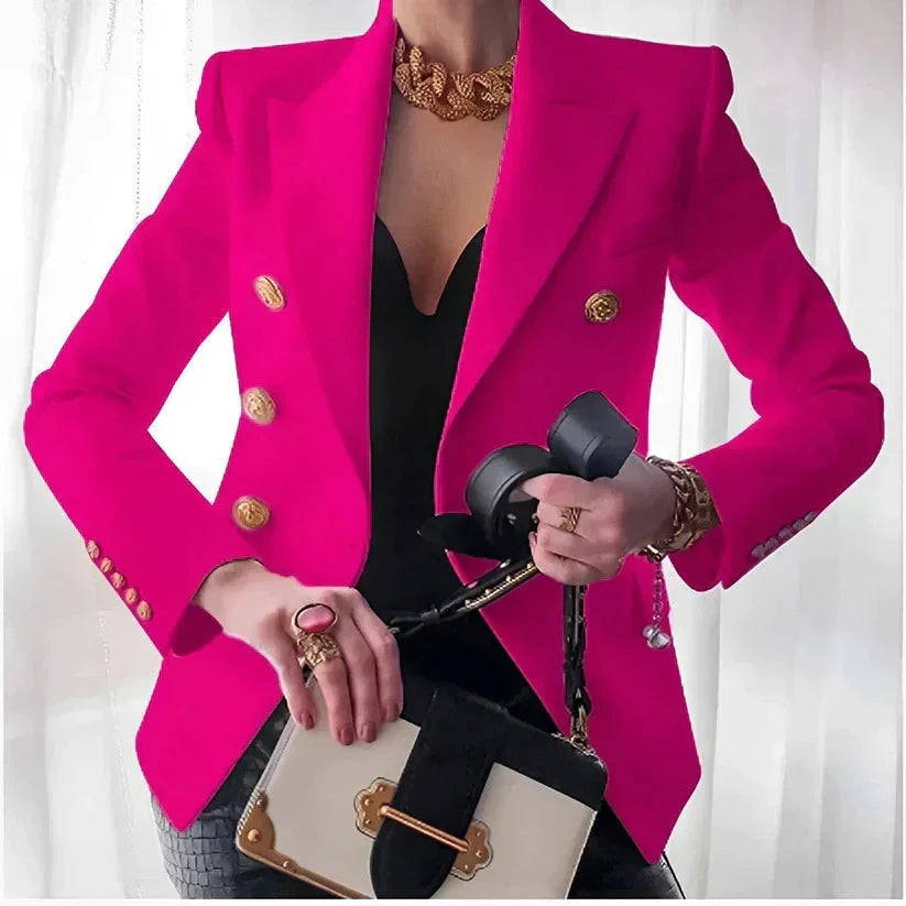 Women's Double Breasted Blazer | Button Tailored Fit