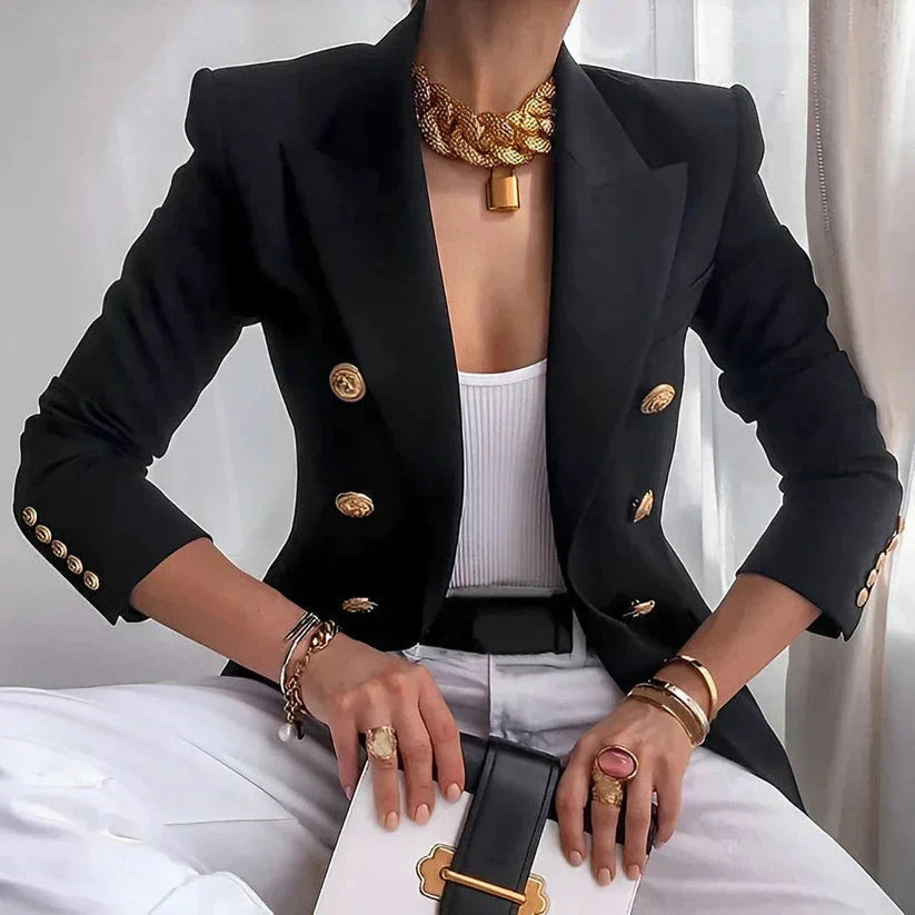 Women's Double Breasted Blazer | Button Tailored Fit
