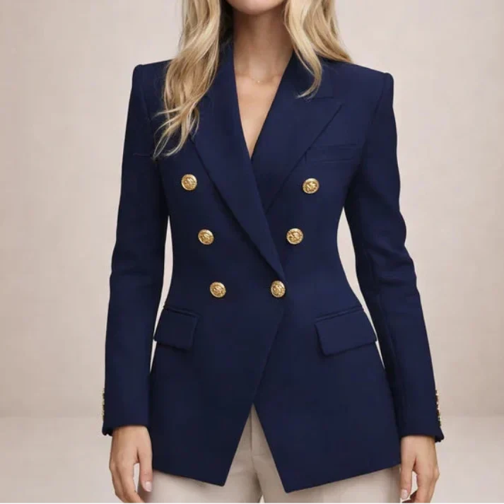 Women's Double Breasted Blazer | Tailored Office Wear