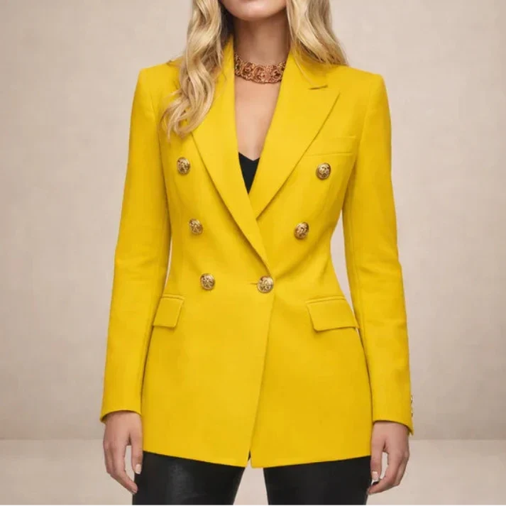 Women's Double Breasted Blazer | Tailored Office Wear