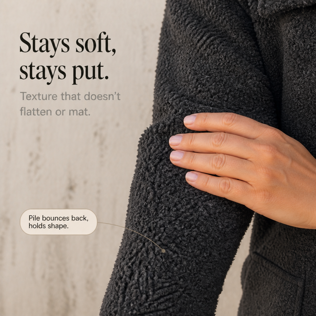 Women's Faux-Fur Button-Front Jacket | Warm & Lightweight