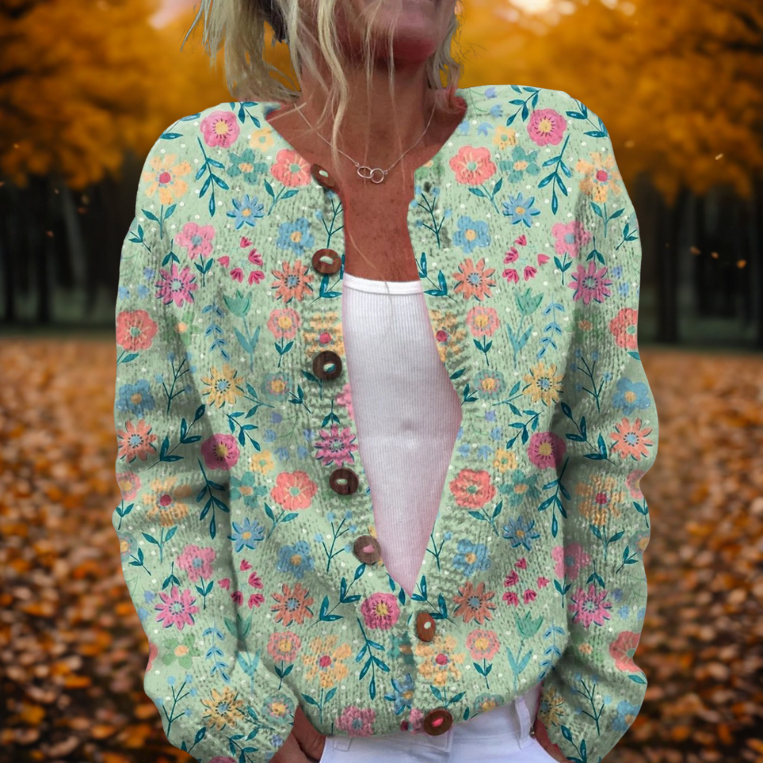 Women's Floral Cardigan | Cosy Autumn Layer