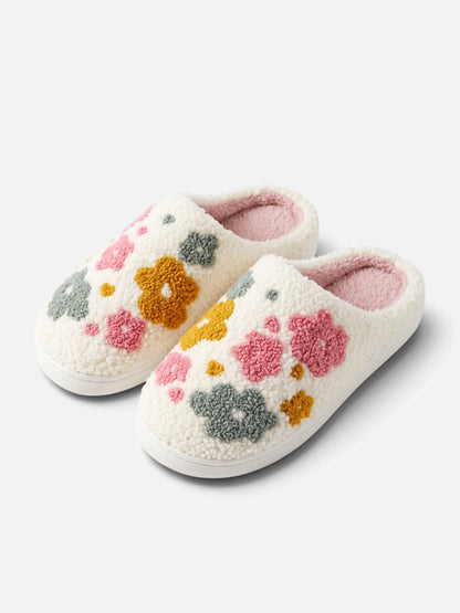 Women's Floral Slippers | Sherpa Lined & Cosy Comfort