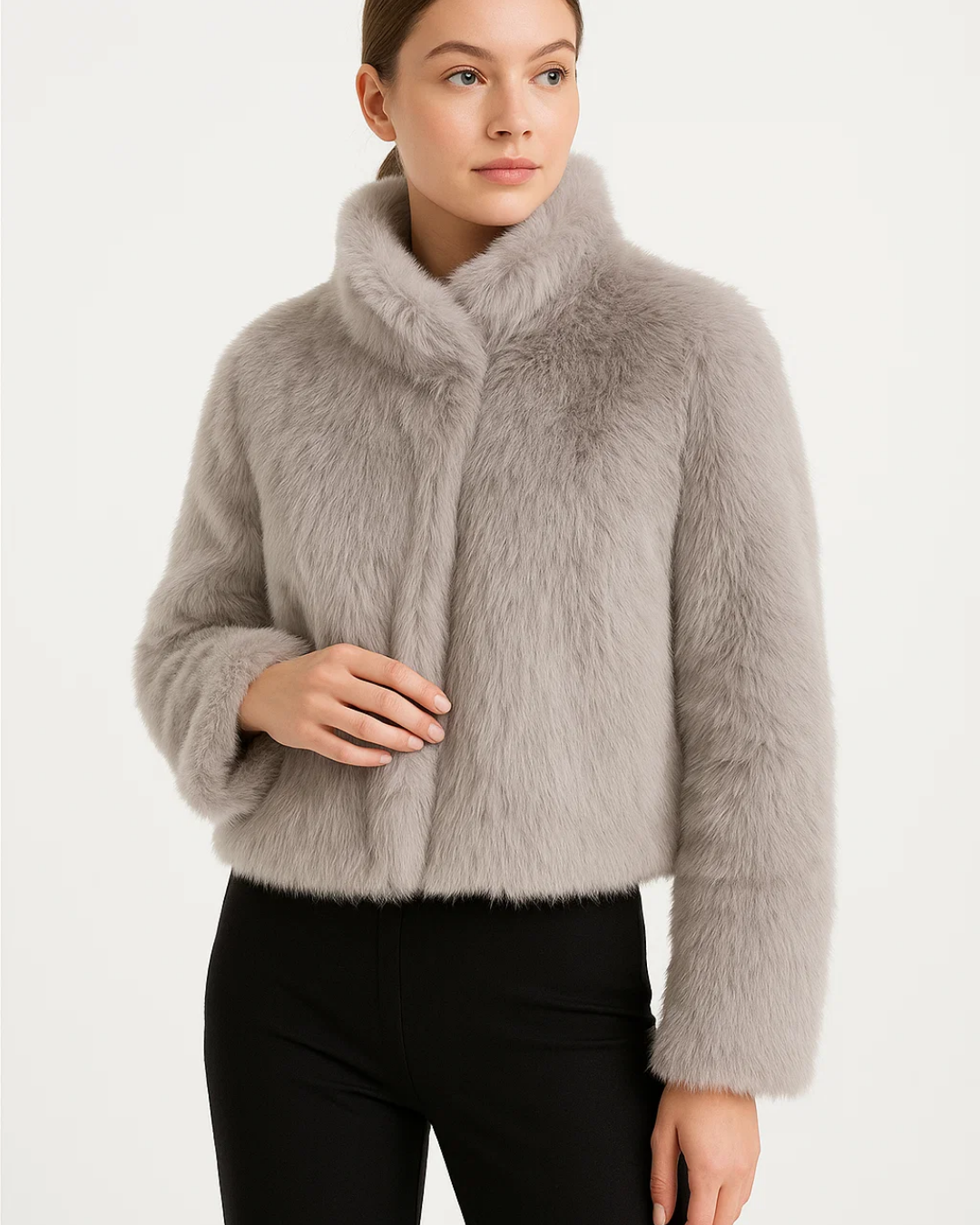 Women's Fur Collar Jacket | Warm & Elegant