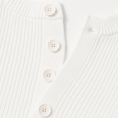 Women's Henley Sweater | Button-Front & Ribbed Knit