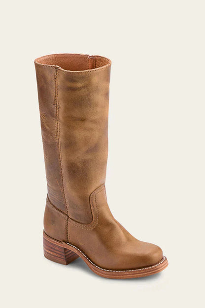 Women's High Boots | Block Heel & Slip-On Design