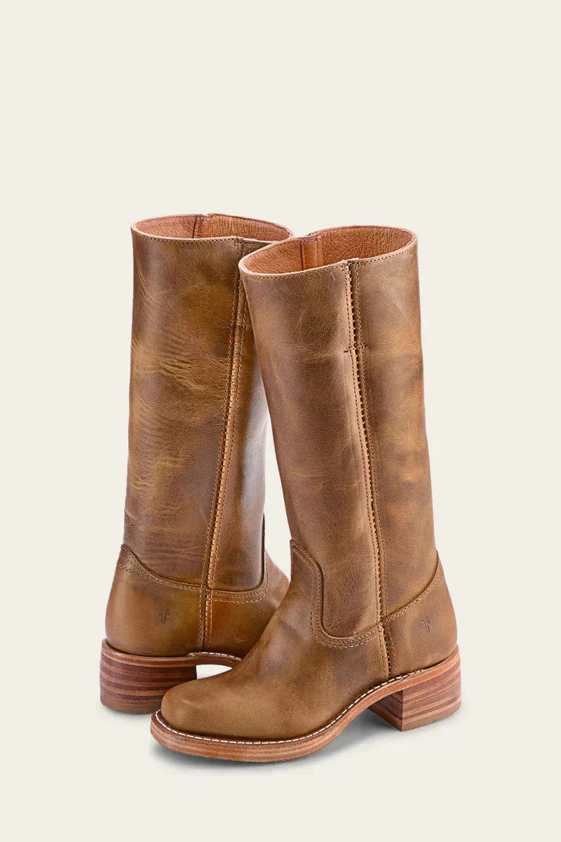 Women's High Boots | Block Heel & Slip-On Design