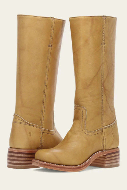 Women's High Boots | Block Heel & Slip-On Design