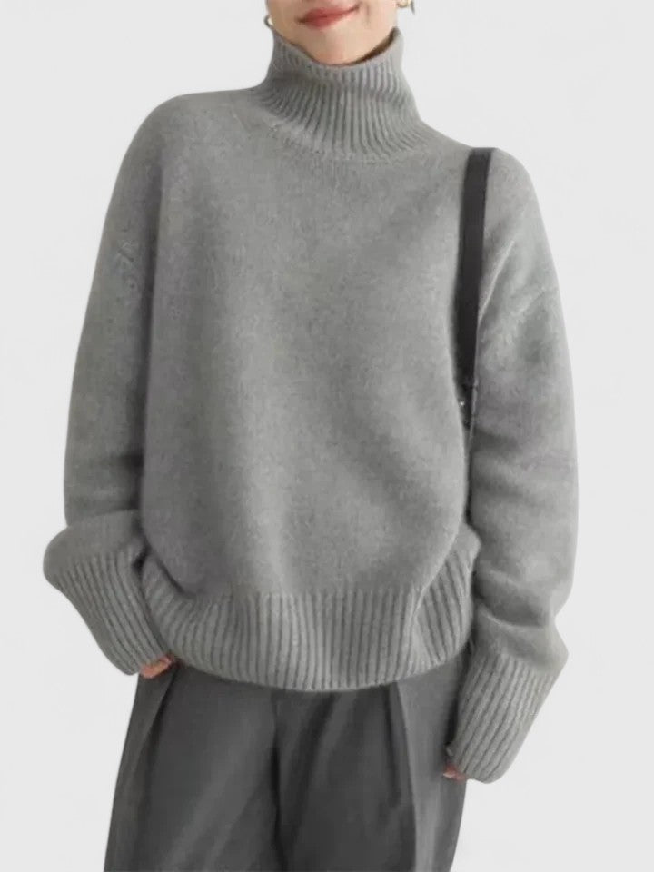 Women's High Collar Jumper | Warm & Elegant