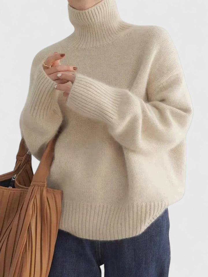 Women's High Collar Jumper | Warm & Elegant