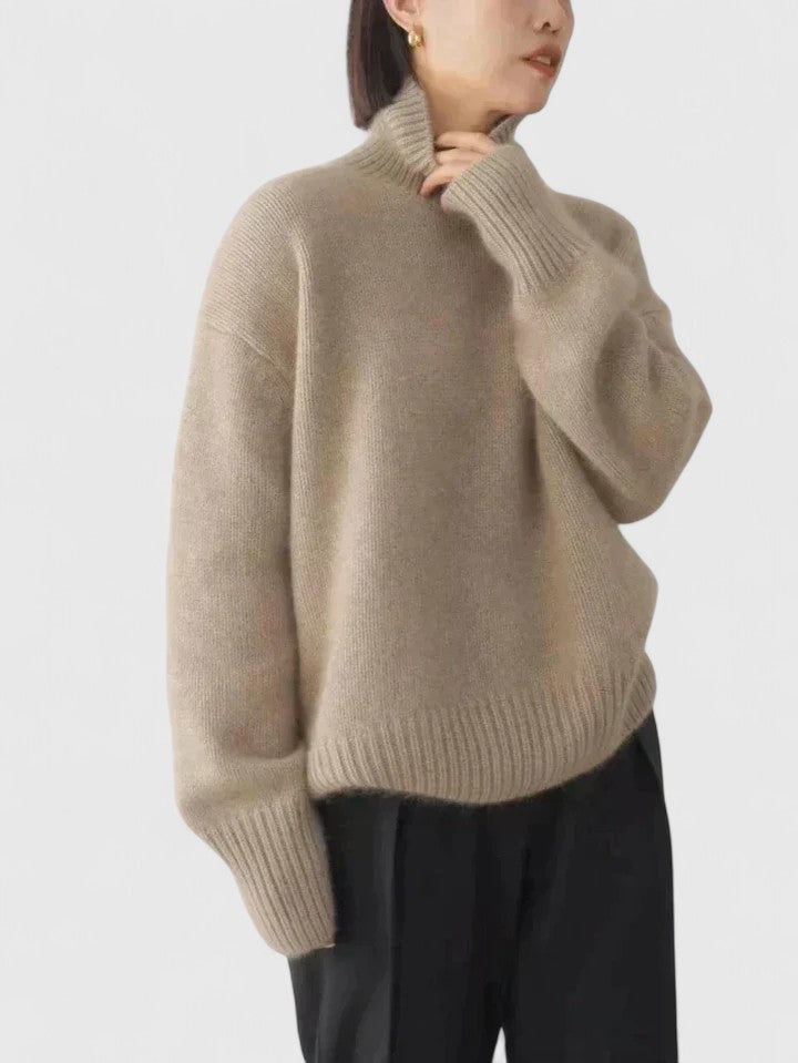 Women's High Collar Jumper | Warm & Elegant
