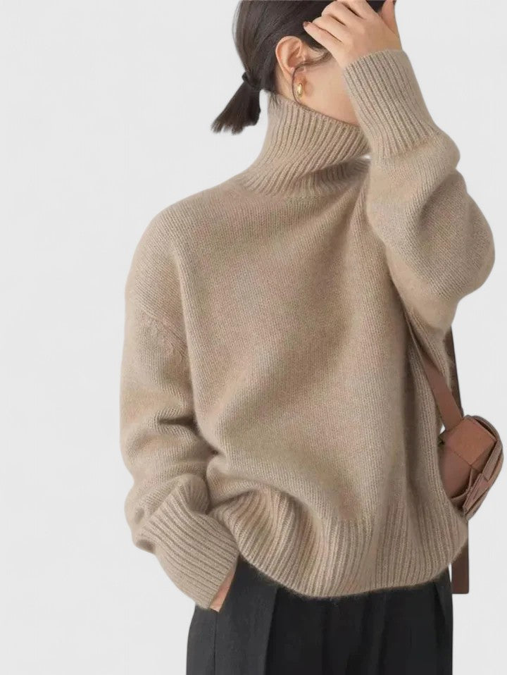 Women's High Collar Jumper | Warm & Elegant
