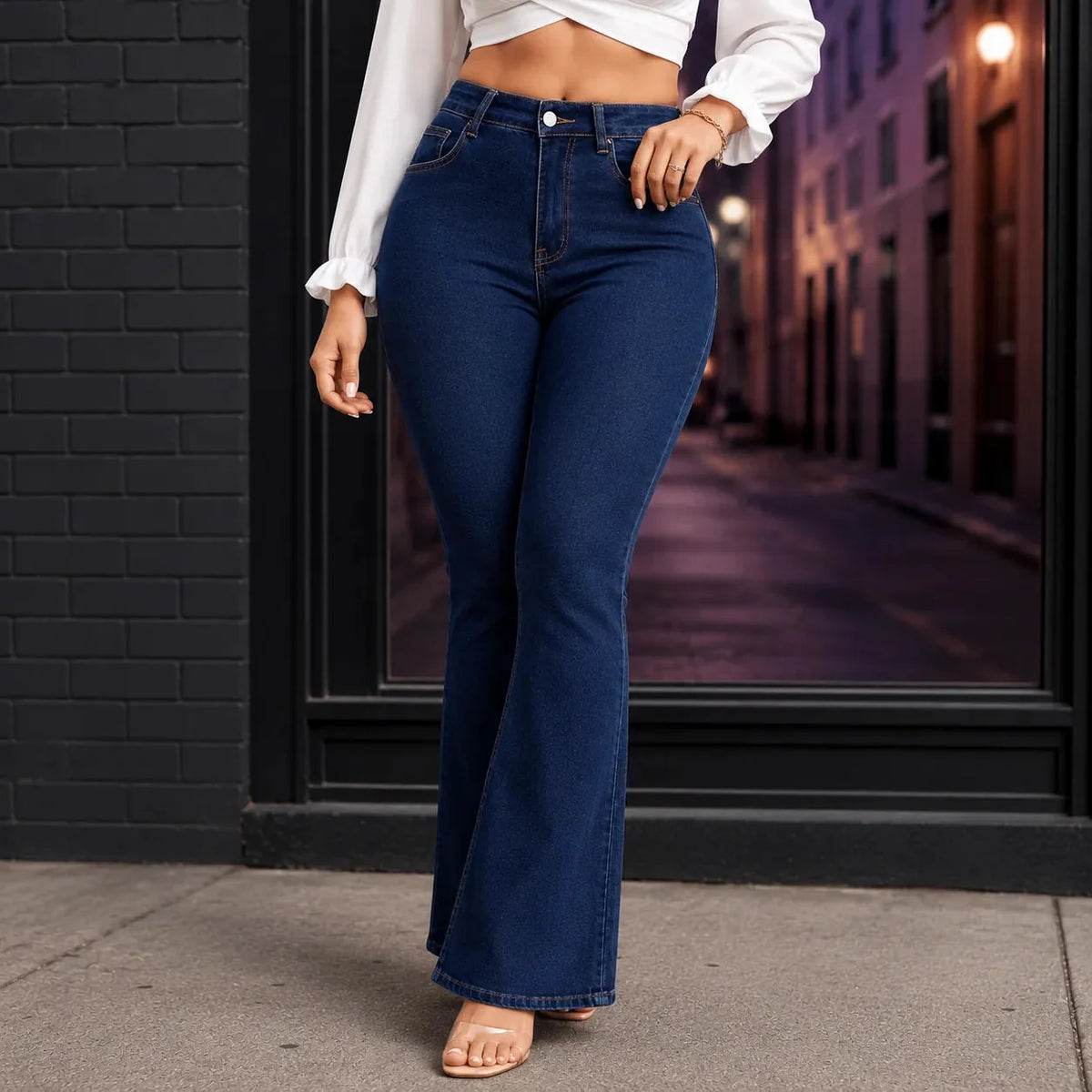 Women's High Waist Flare Jeans | Butt-Lifting & Stretch Fit