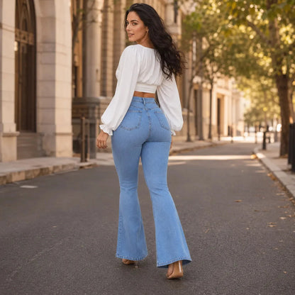 Women's High Waist Flare Jeans | Butt-Lifting & Stretch Fit