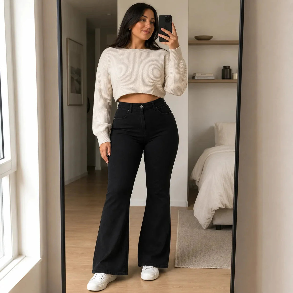 Women's High Waist Flare Jeans | Butt-Lifting & Stretch Fit