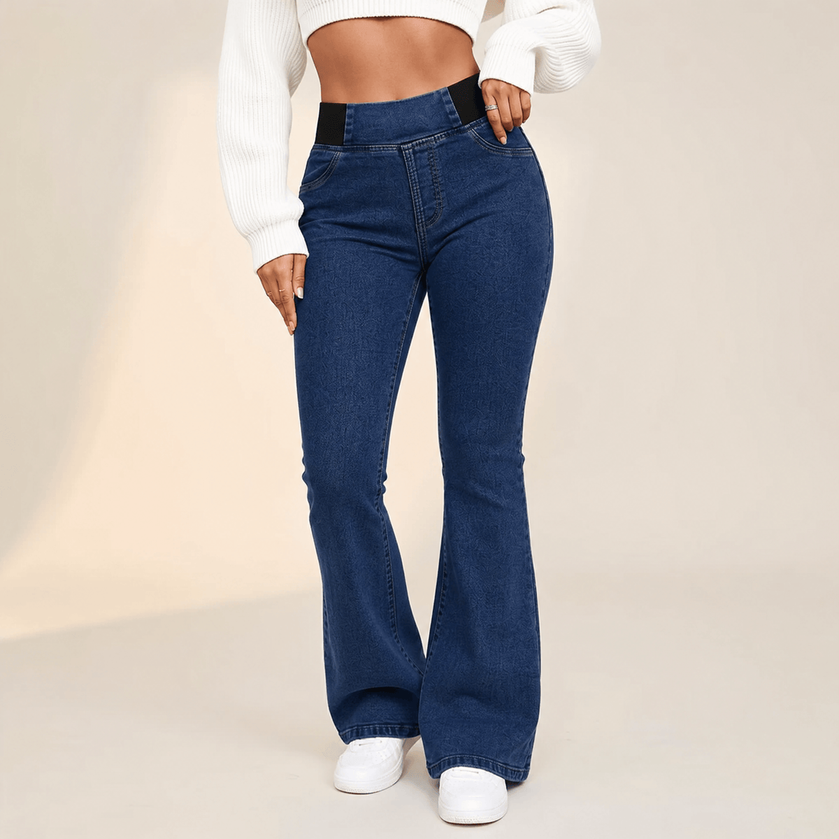 Women's High Waist Flare Jeans | Stretch & No Pinch Waistband