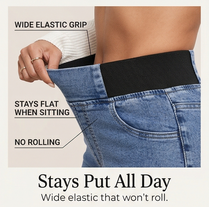 Women's High Waist Flare Jeans | Stretch & No Pinch Waistband