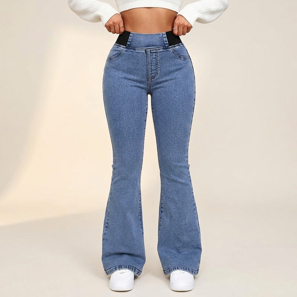 Women's High Waist Flare Jeans | Stretch & No Pinch Waistband