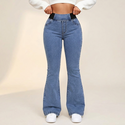 Women's High Waist Flare Jeans | Stretch & No Pinch Waistband