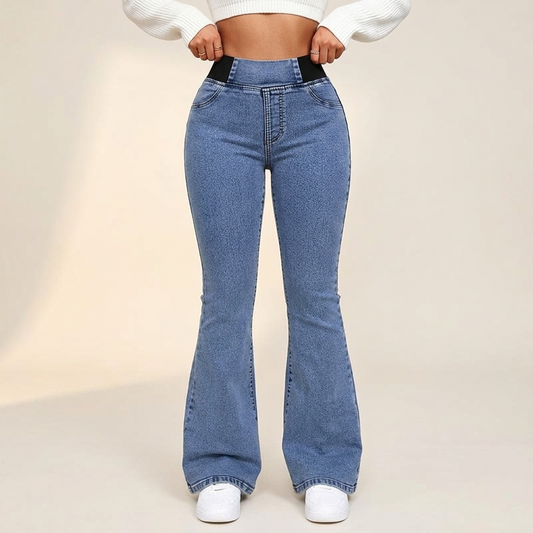 Women's High Waist Flare Jeans | Stretch & No Pinch Waistband