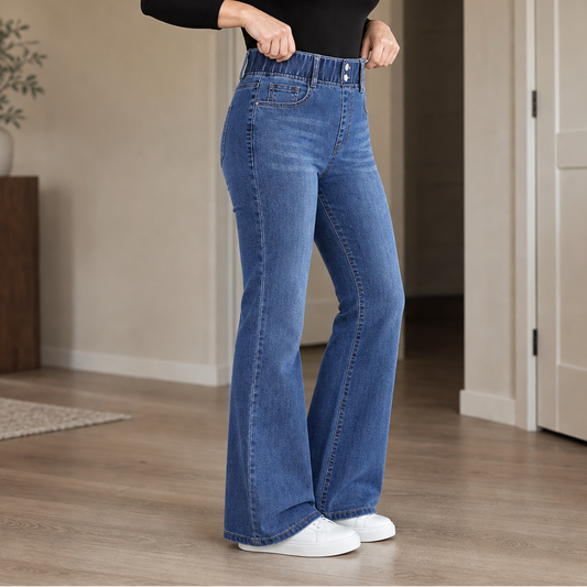 Women's High-Waisted Flare Jeans | Stretch Comfort & Flattering Fit