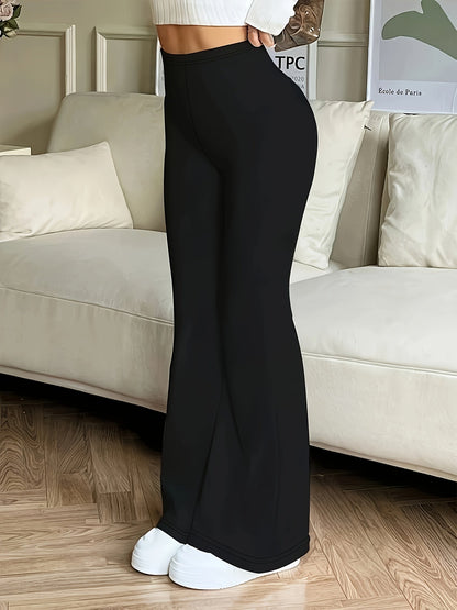 Women's High-Waisted Flared Trousers | Flattering Fit