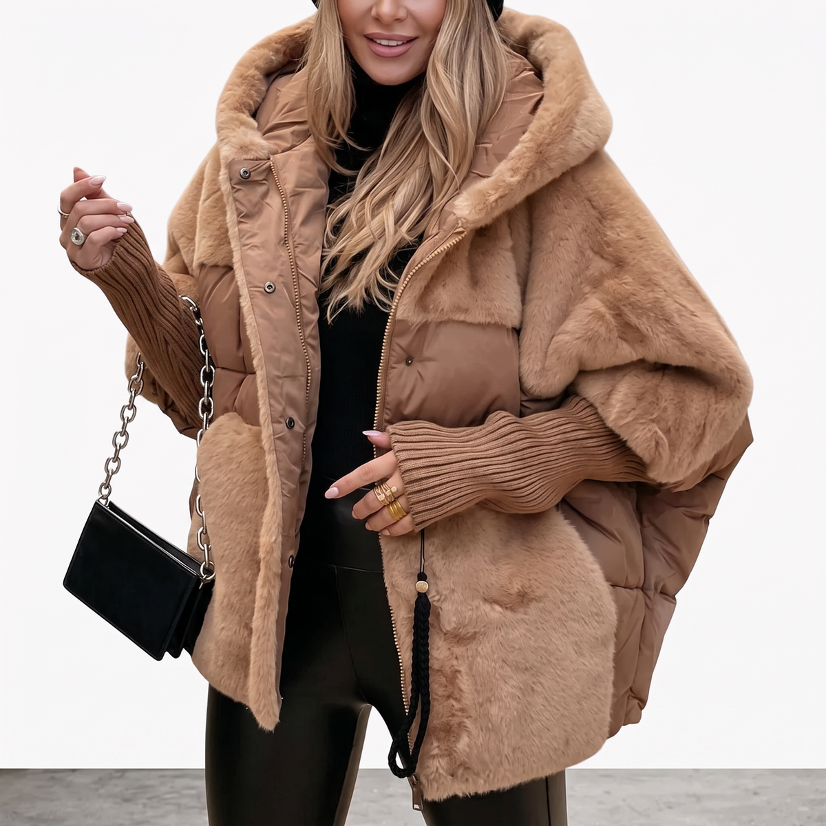 Women's Hooded Coat | Plush Warmth & Comfort