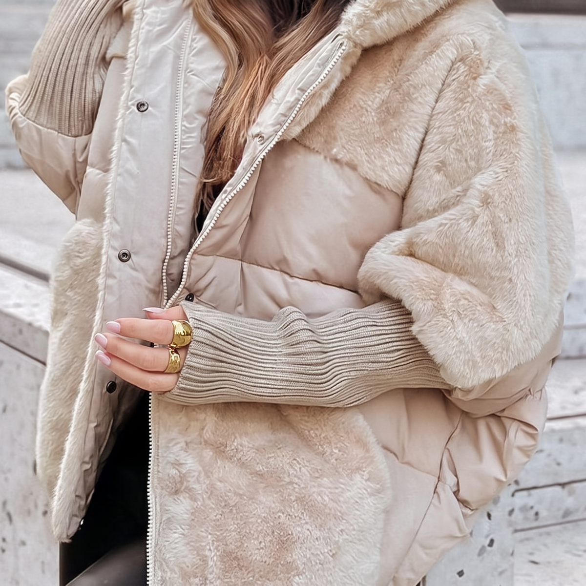 Women's Hooded Coat | Plush Warmth & Comfort